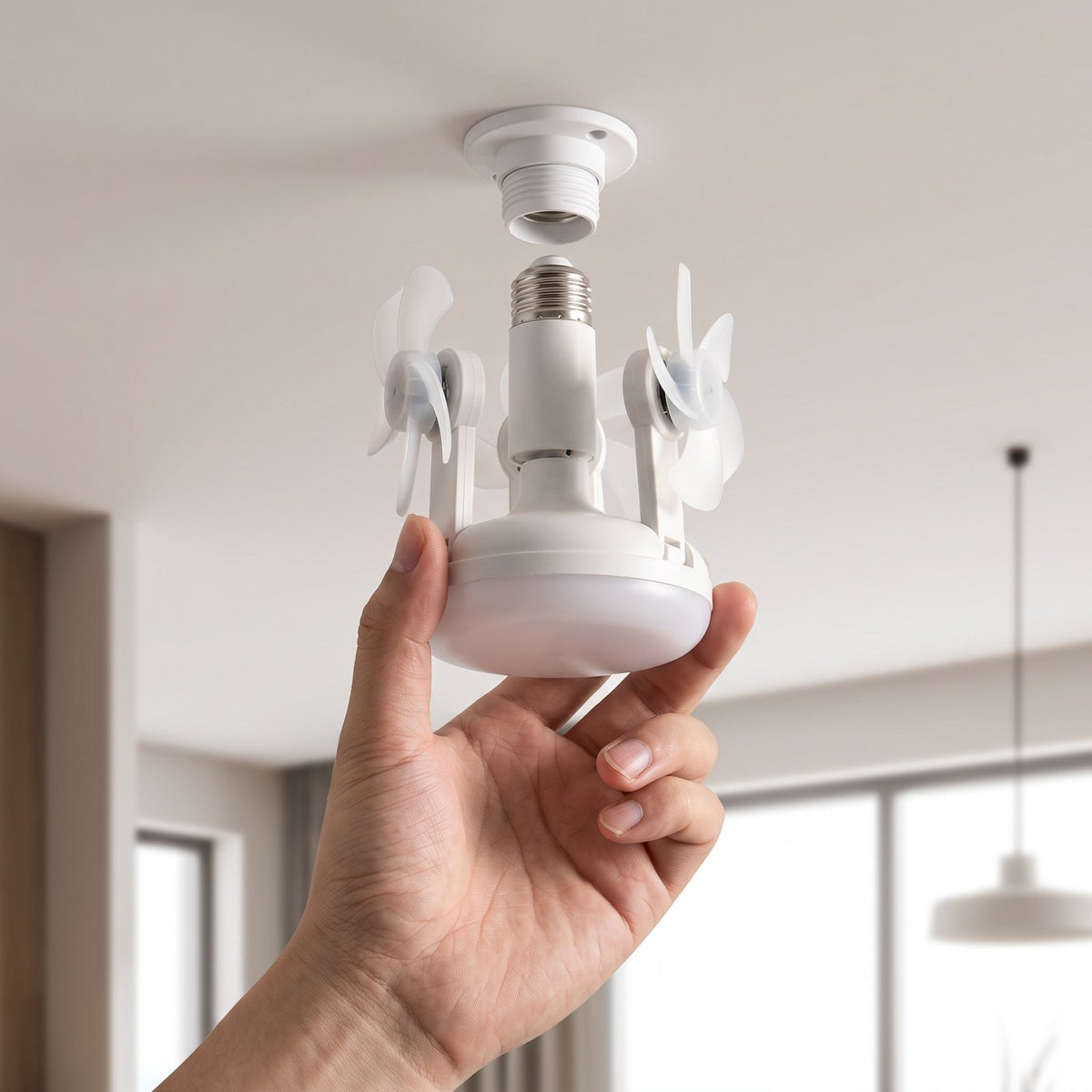 AeroLume wordt in een E27-fitting gedraaid