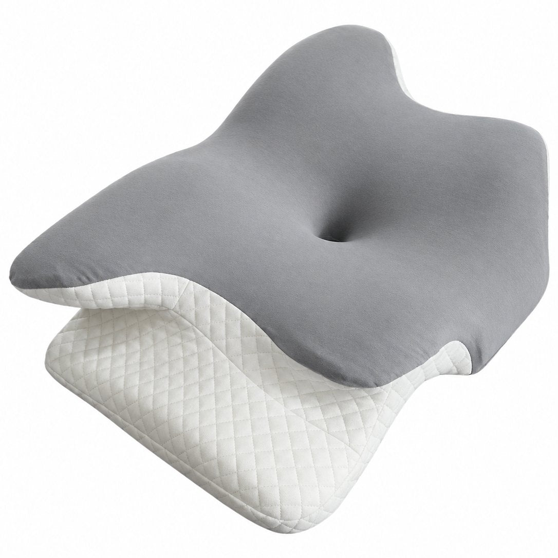 couleur Grijs — Ergonomisch Vlinder-Nekkussen van Traagschuim
