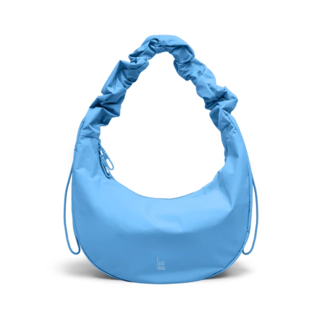 couleur Aqua — Halvemaan Tas met Ruche-schouderband – 11 liter, vederlicht en waterafstotend