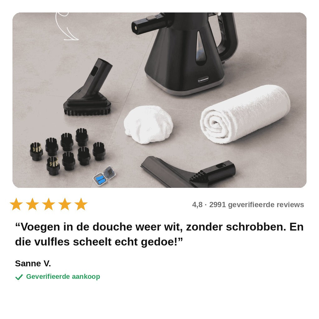 avis — Handstoomreiniger met 15 opzetstukken – reinigt met alleen water + GRATIS Navul- & Reservekit