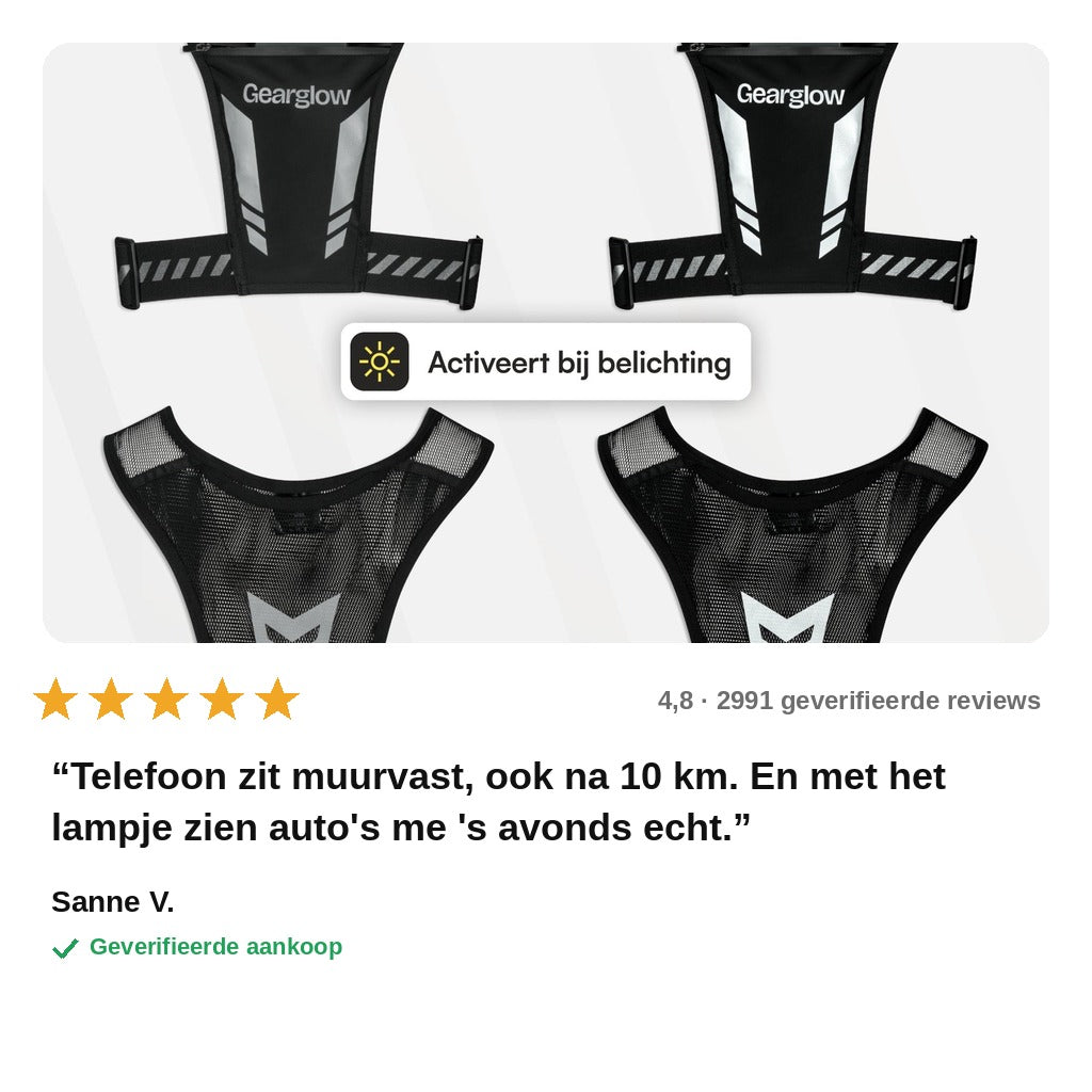 avis — Reflecterend hardloopvest met telefoonhouder