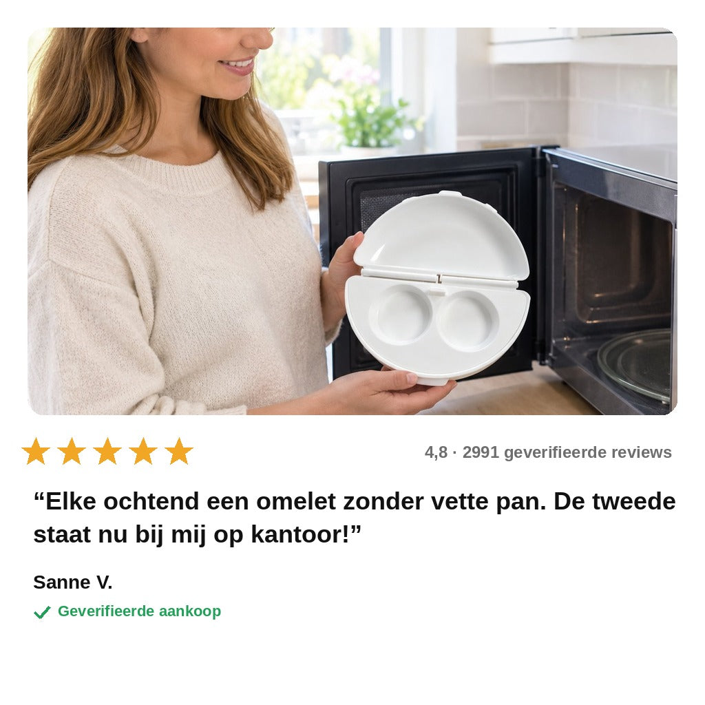 avis — OmeloDuo™ – 2-in-1 Magnetron Eierkoker voor Omelet & Eitjes