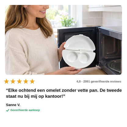 avis — OmeloDuo™ – 2-in-1 Magnetron Eierkoker voor Omelet & Eitjes