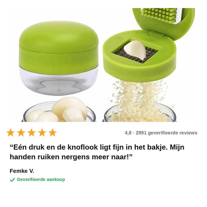 avis — Mini Knoflookhakker met Opvangbakje – Knoflook fijngehakt in 1 seconde
