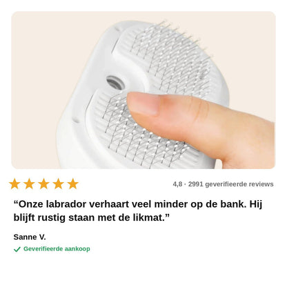 avis — NevelPaw™ Stoomborstel voor Hond en Kat – Koele Nevel tegen Losse Haren