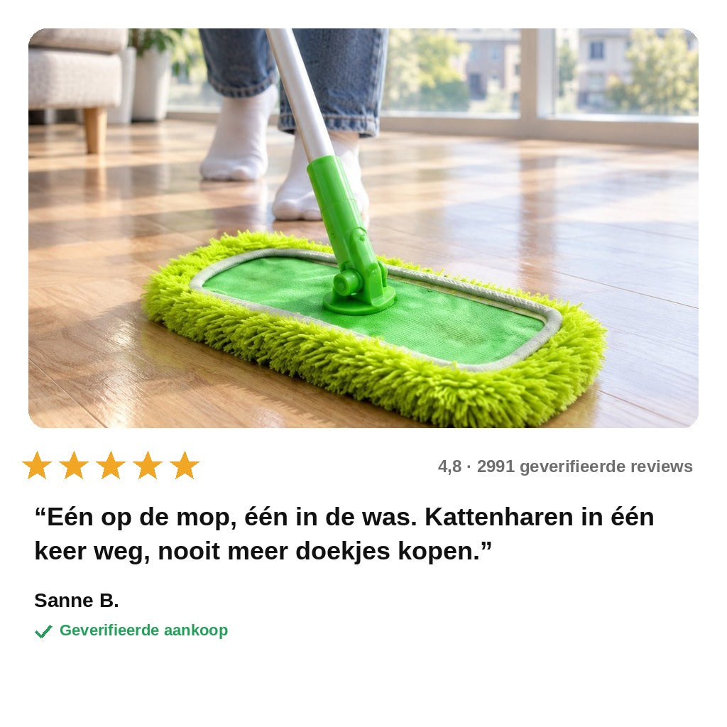 avis — FrisDoek™ – Herbruikbare dweildoek voor Swiffer & vlakmop (25 cm & 42 cm)
