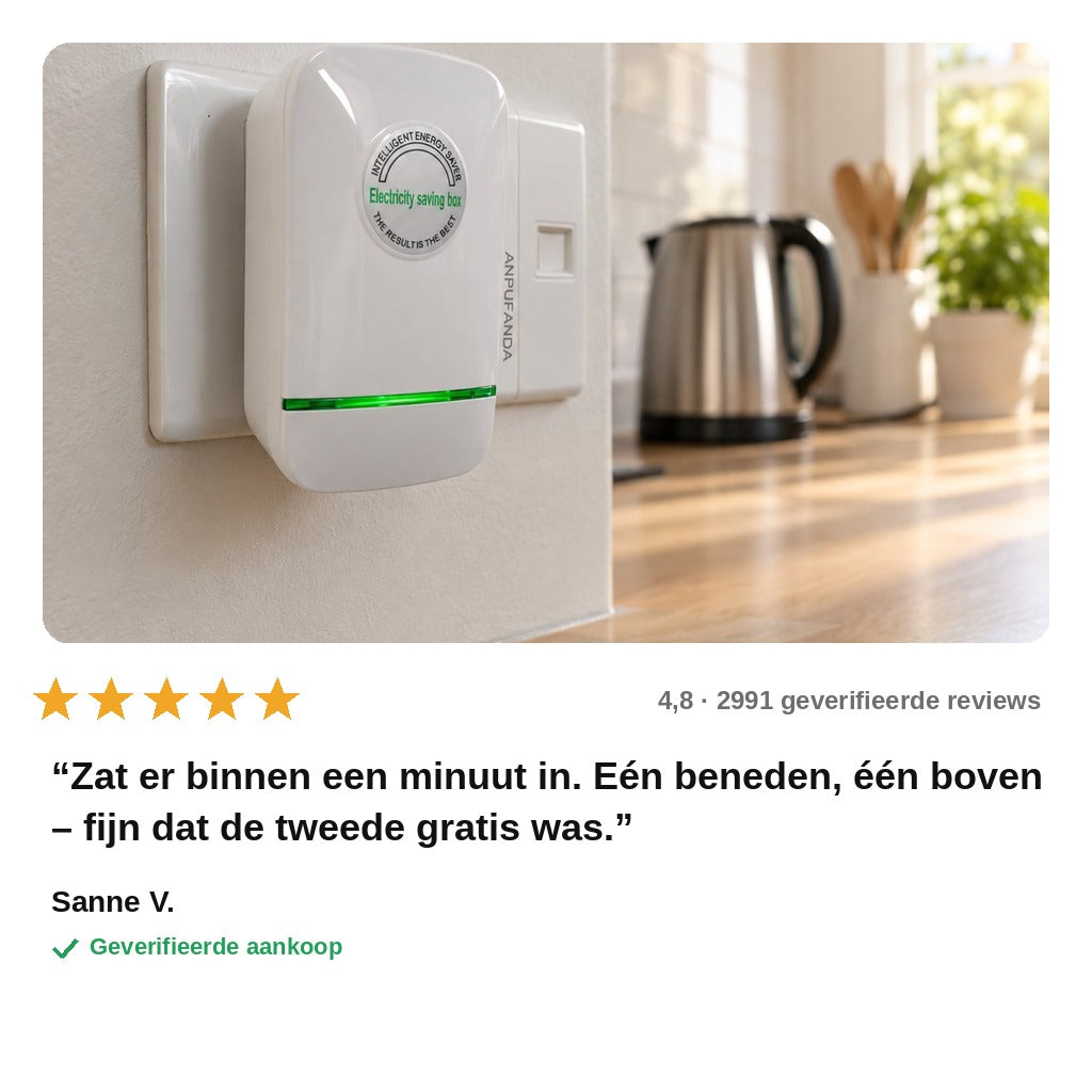 avis — Stroombespaarder voor het stopcontact – 1 gekocht = 1 GRATIS