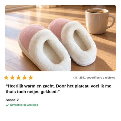 avis — Pluche Plateau Pantoffels – Warm Gevoerd met Antislipzool
