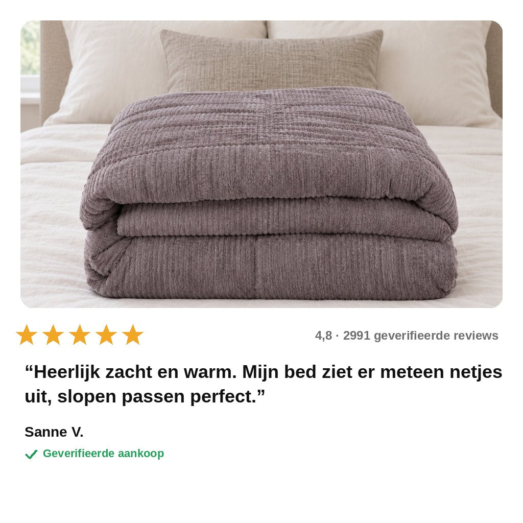 avis — Teddy Rib Dekbed 2-in-1 – Oudroze