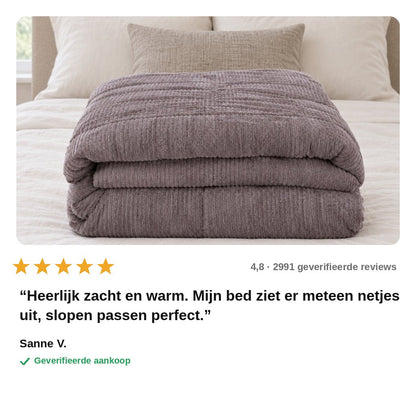 avis — Teddy Rib Dekbed 2-in-1 – Oudroze