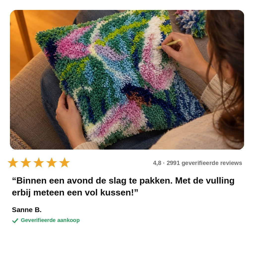 avis — Smyrna Kussenpakket voor Beginners – Knoop je eigen kussen, met gratis kussenvulling