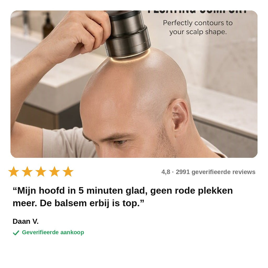 avis — 2-in-1 Slimme Kaalhoofdscheerder & Baardtrimmer met Digitaal Display