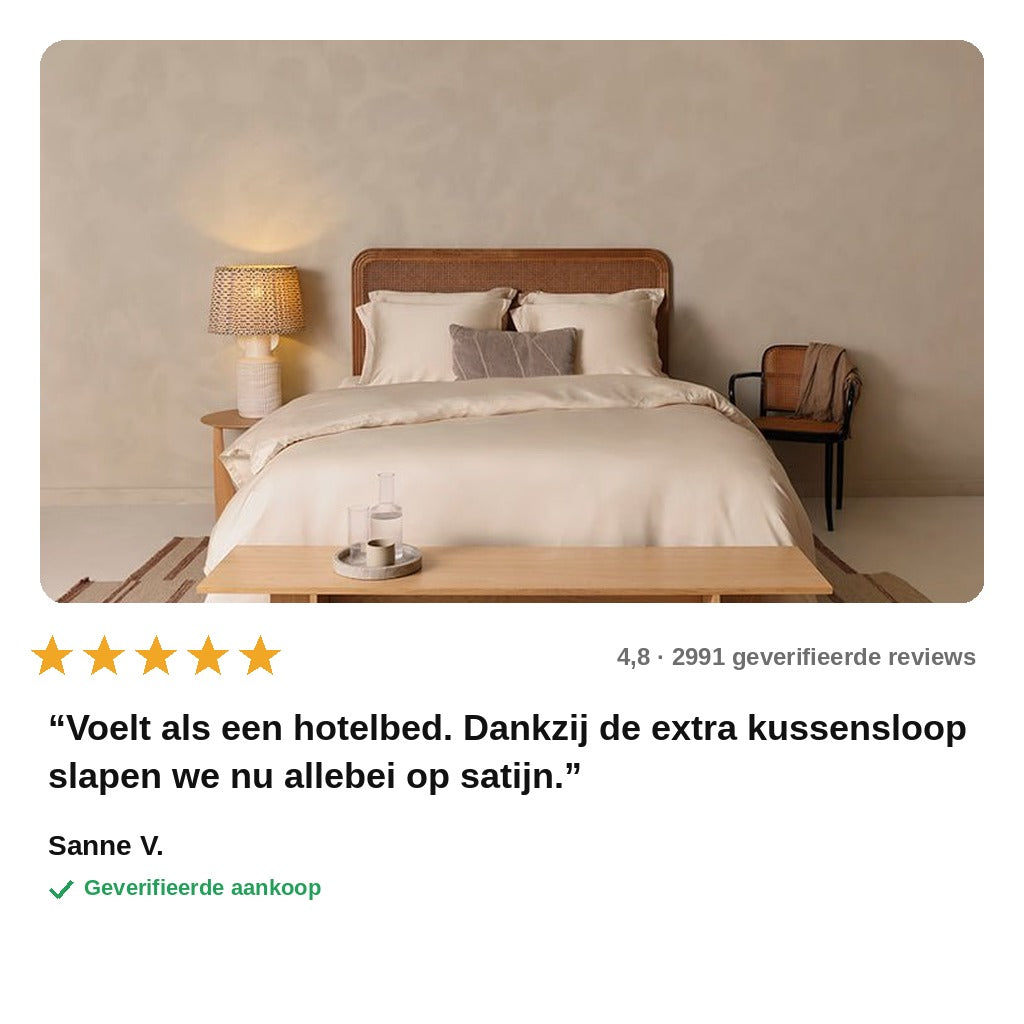avis — Satijnen Dekbedovertrek Crème