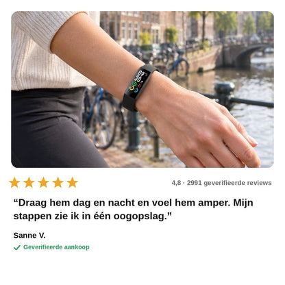 avis — Slanke Activity Tracker Armband – Stappenteller met Verticaal Scherm