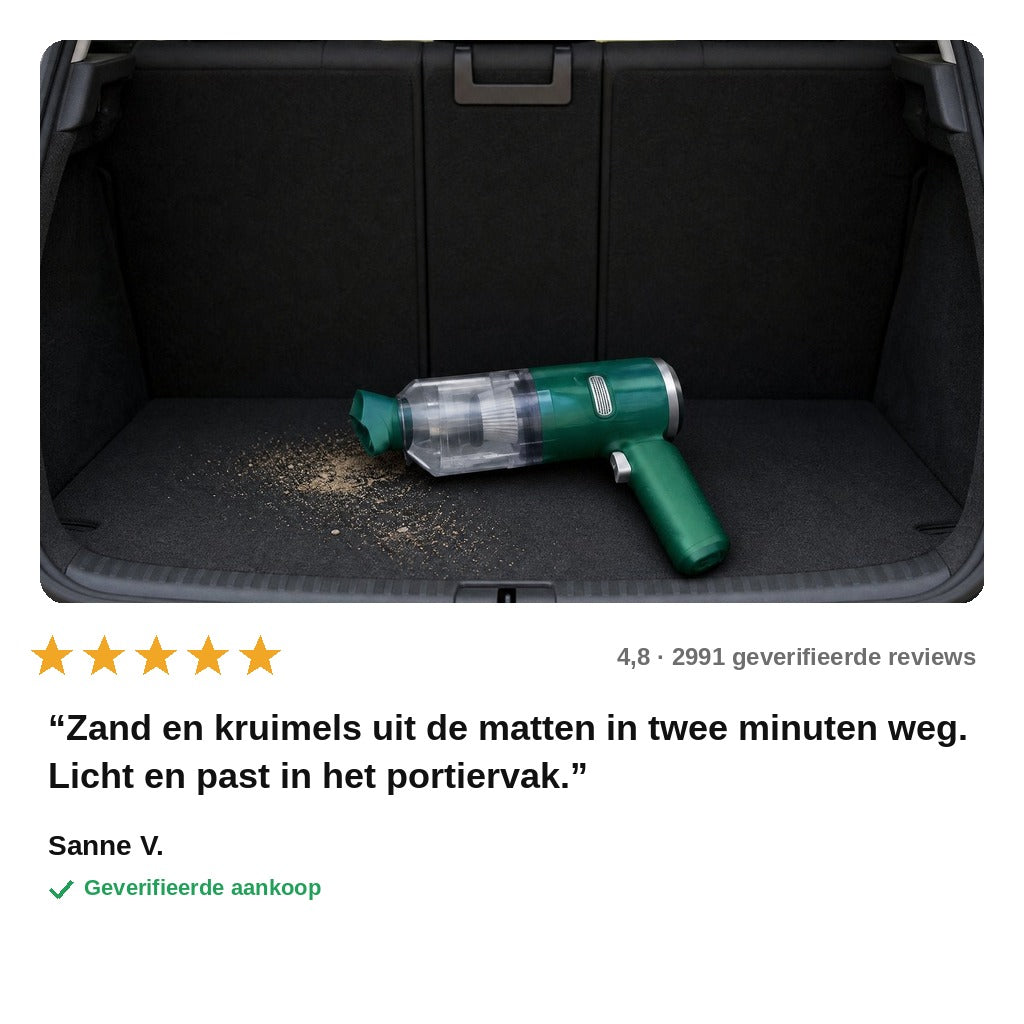 avis — Draadloze Autostofzuiger – tot 10.000 Pa, slechts 400 g