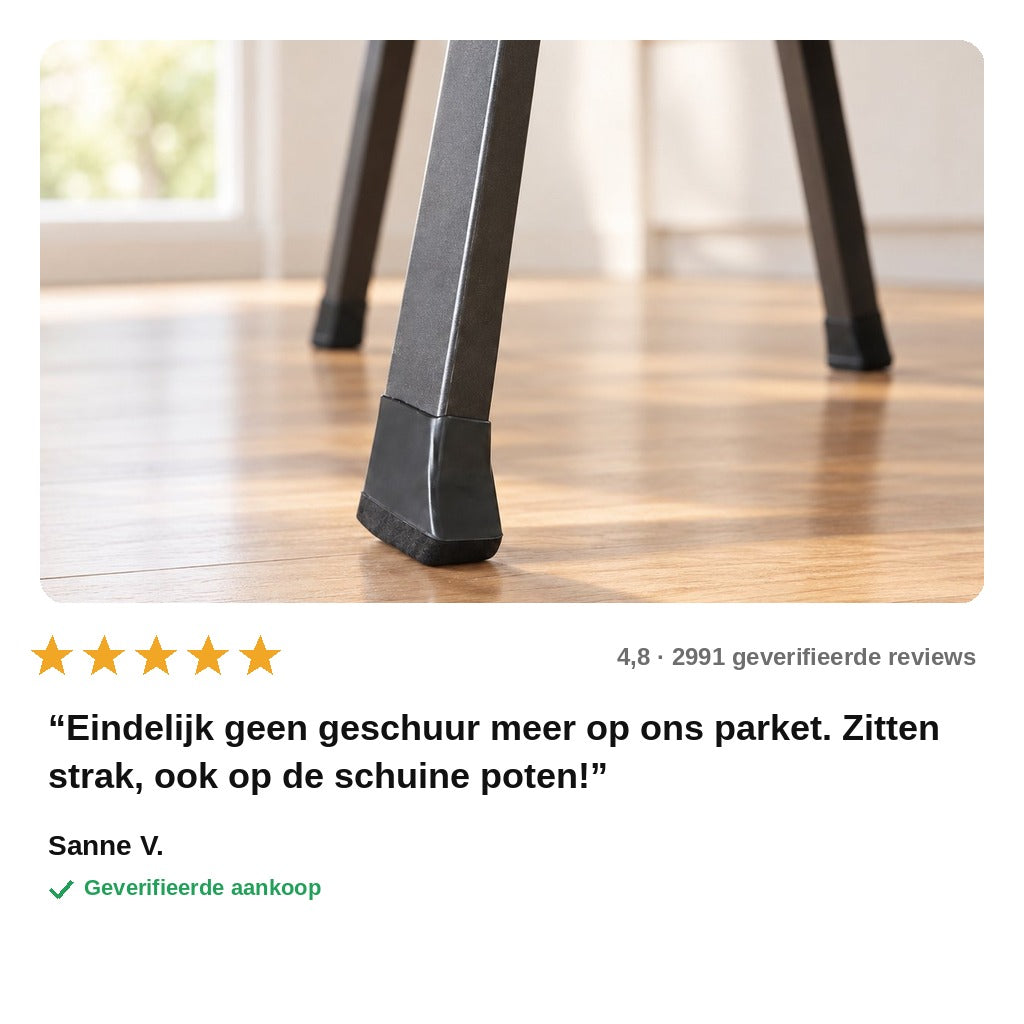 avis — Stoelpootdoppen voor schuine poten – siliconen huls met viltzool