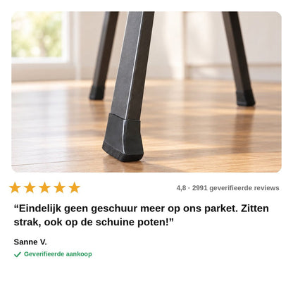 avis — Stoelpootdoppen voor schuine poten – siliconen huls met viltzool