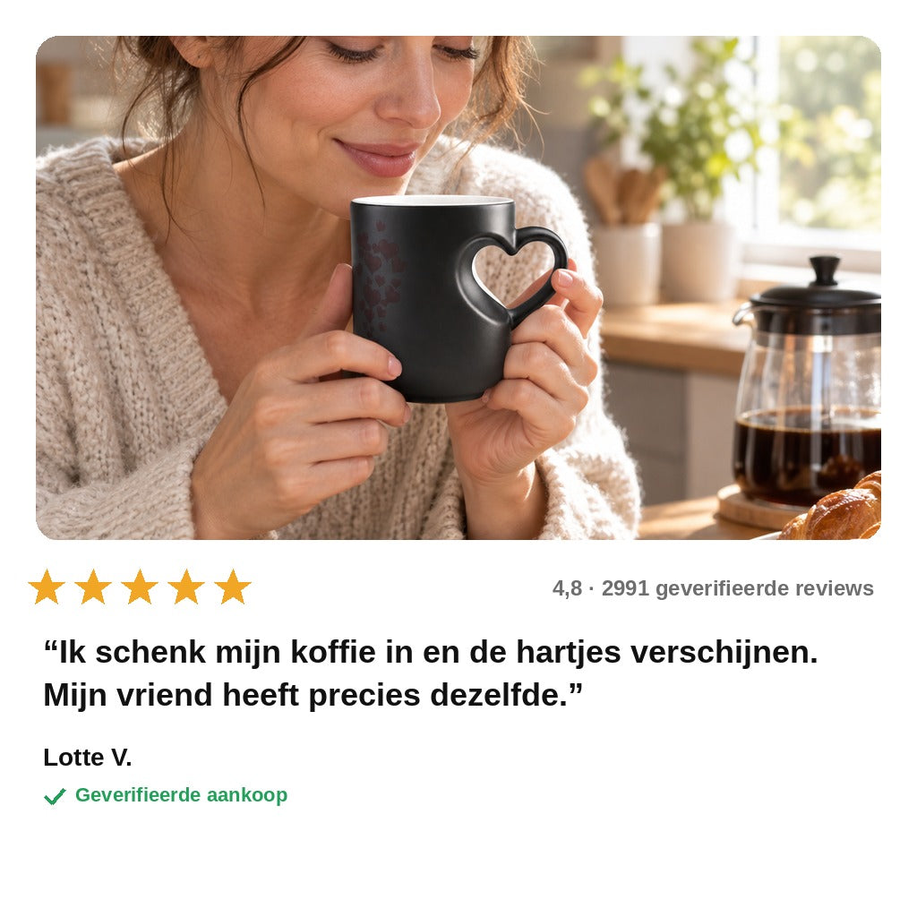 avis — HartMok™ – Magische Kleurwisselmok met Hartvormig Oor