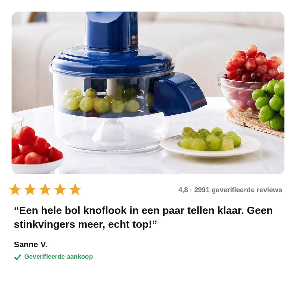 avis — PeelPro™ – Elektrische Knoflook- & Druivenpeller, Draadloos & Oplaadbaar