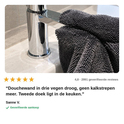 avis — Microvezel droogdoek voor de douche – 40 × 60 cm