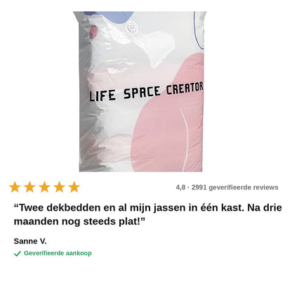 avis — CompriCube™ – 3D Vacuüm Opbergzak Zonder Pomp | Drukken, Sluiten, Tot 80% Ruimte Bespaard