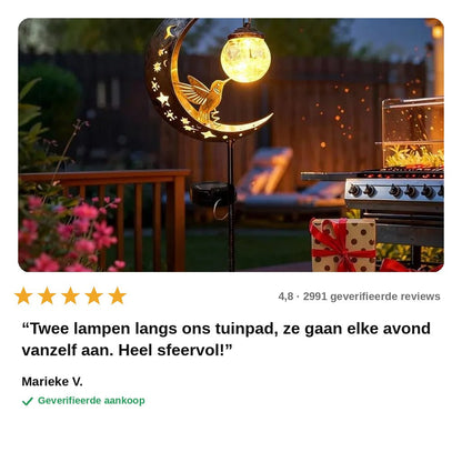 avis — Maanglans™ Zonne-tuinlamp – Maan & Kolibrie (1 gekocht = 1 gratis)