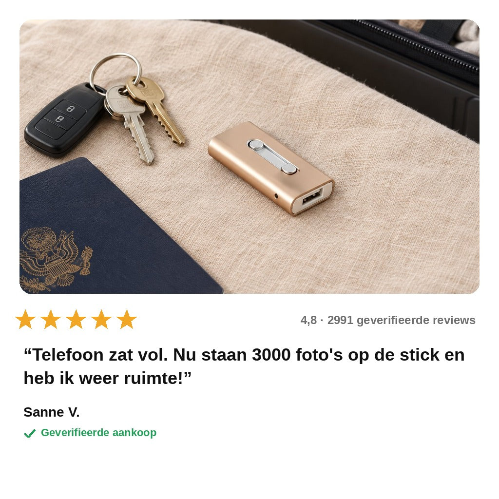 avis — 4-in-1 USB-stick voor telefoon & computer – 128 GB