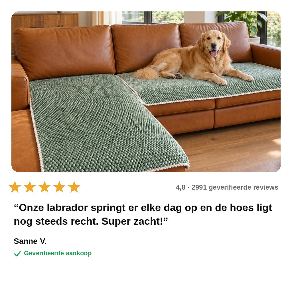 avis — Antislip Pluche Bankhoes – Dik, Wasbaar & Huisdiervriendelijk