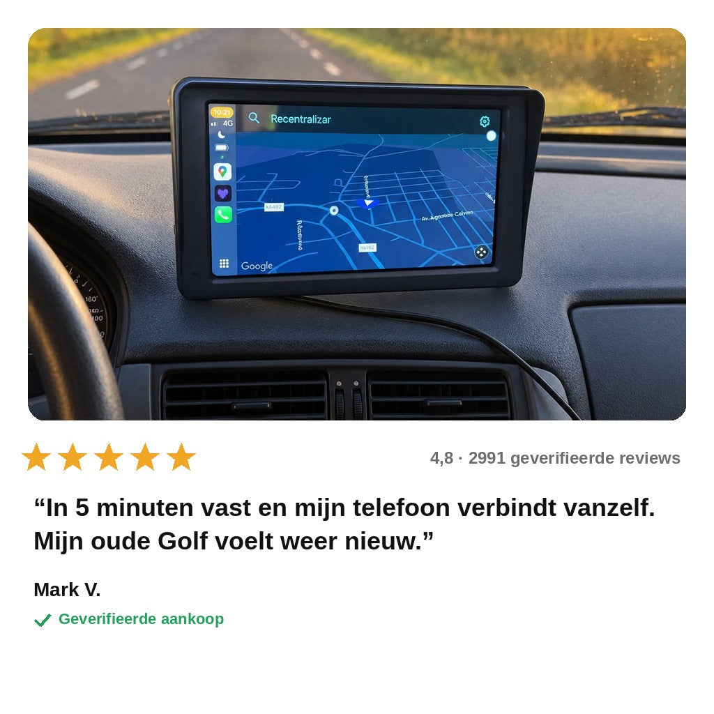 avis — Draadloos CarPlay & Android Auto Scherm 9" – Voor Elke Auto