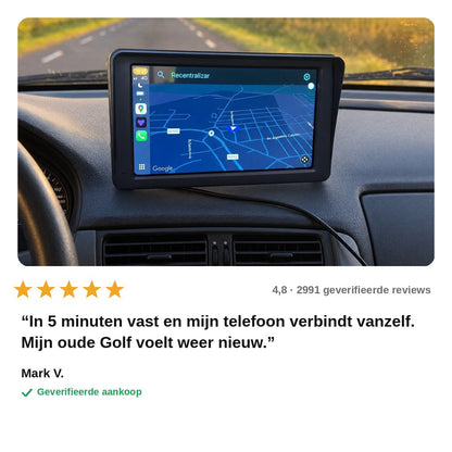 avis — Draadloos CarPlay & Android Auto Scherm 9" – Voor Elke Auto