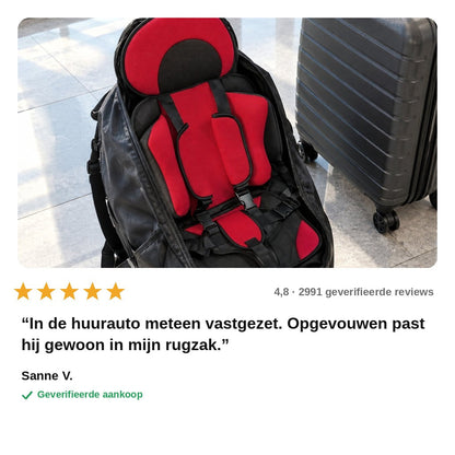 avis — Draagbaar Autostoeltje – Opvouwbaar Kinderzitje met 5-Punts Harnas, Zonder ISOFIX
