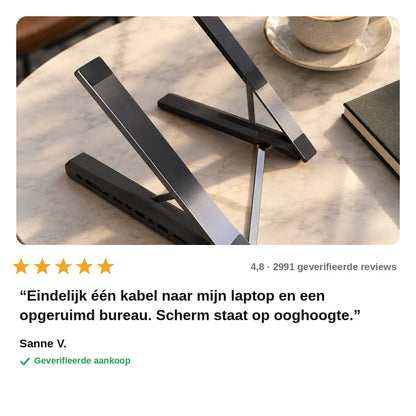 avis — 8-in-1 Laptopstandaard met USB-C Dockingstation