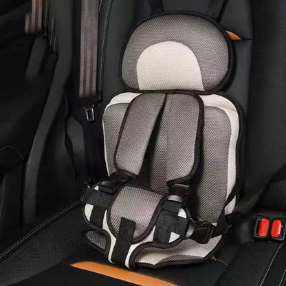 couleur Beige/Grijs — Draagbaar Autostoeltje – Opvouwbaar Kinderzitje met 5-Punts Harnas, Zonder ISOFIX