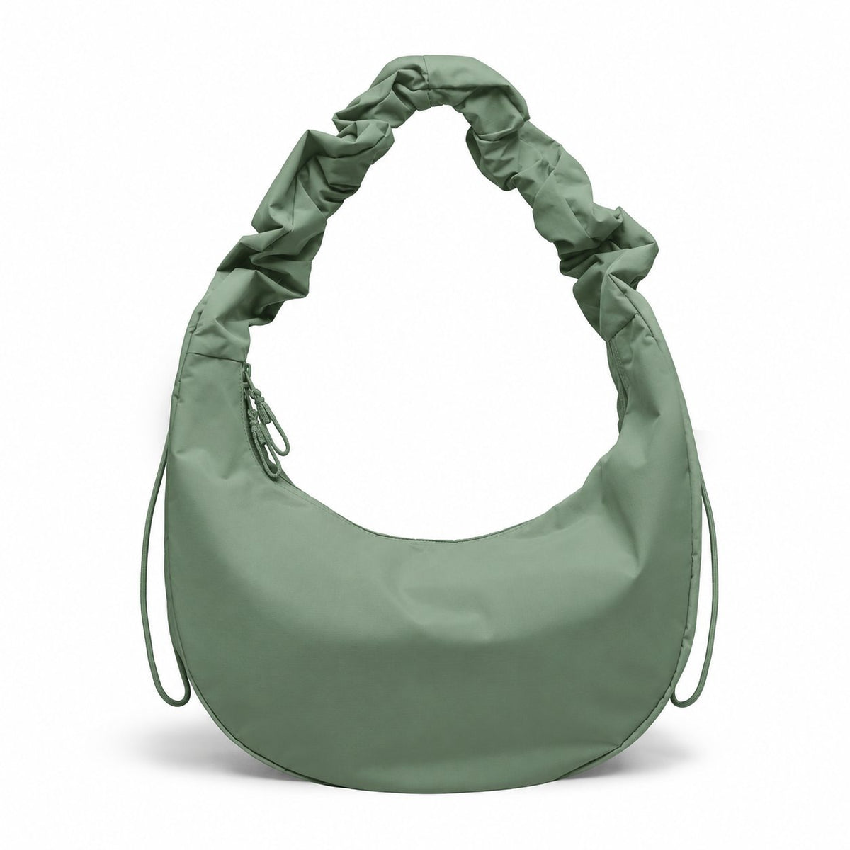couleur Bladschaapje — Halvemaan Tas met Ruche-schouderband – 11 liter, vederlicht en waterafstotend