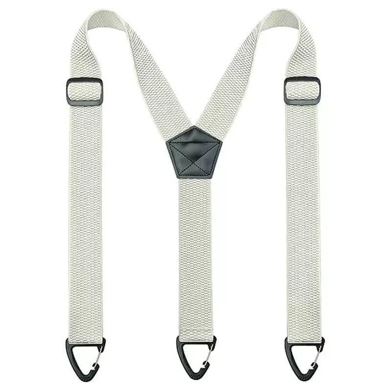 couleur Wit — Elastische X-rug bretels – extra breed 3,8 cm, 4 stevige haken