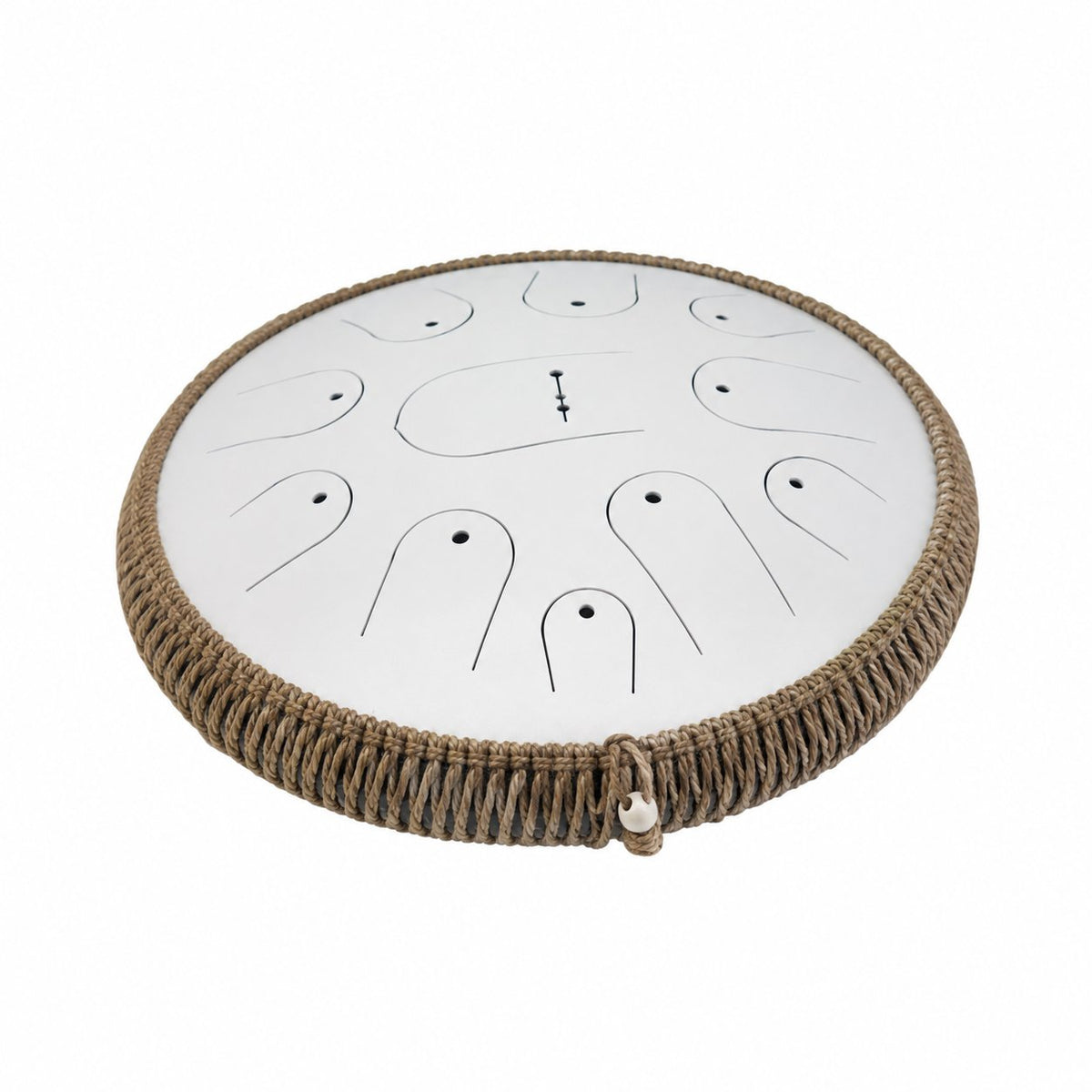 couleur Wit — KlankRust™ Stalen Tongue Drum – Speel meteen rustgevende melodieën, inclusief 2 mallets