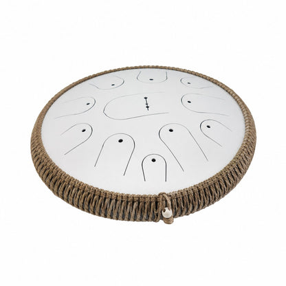 couleur Wit — KlankRust™ Stalen Tongue Drum – Speel meteen rustgevende melodieën, inclusief 2 mallets