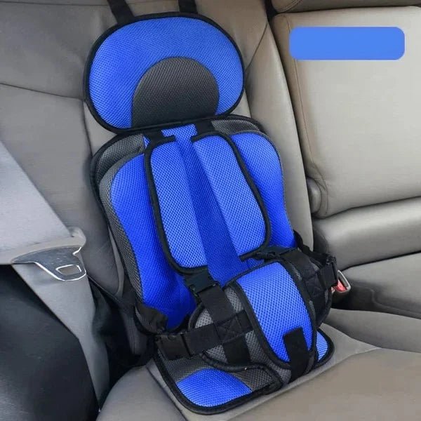 couleur Blauw — Draagbaar Autostoeltje – Opvouwbaar Kinderzitje met 5-Punts Harnas, Zonder ISOFIX
