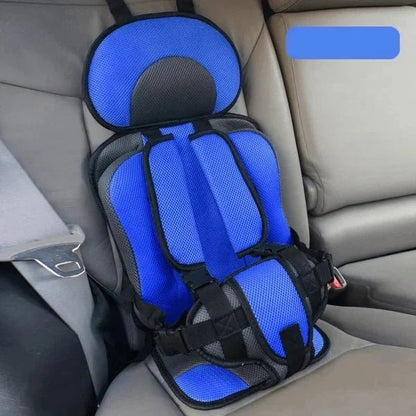 couleur Blauw — Draagbaar Autostoeltje – Opvouwbaar Kinderzitje met 5-Punts Harnas, Zonder ISOFIX