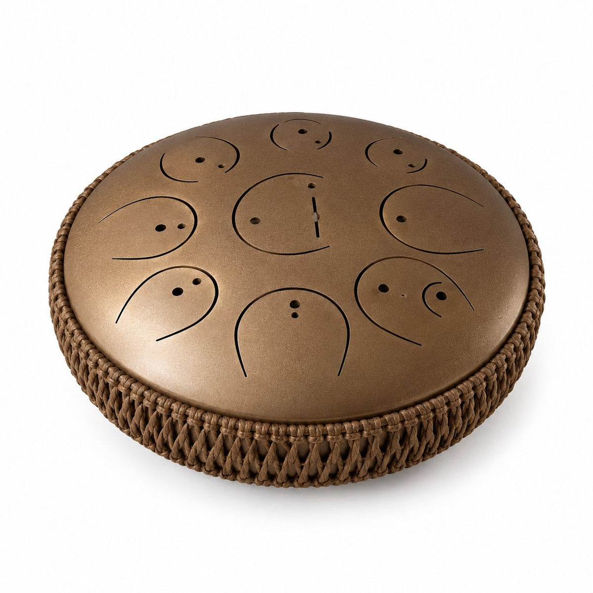 couleur Brons — KlankRust™ Stalen Tongue Drum – Speel meteen rustgevende melodieën, inclusief 2 mallets