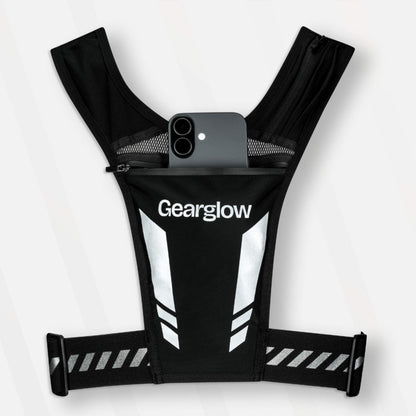 packshot — Reflecterend hardloopvest met telefoonhouder