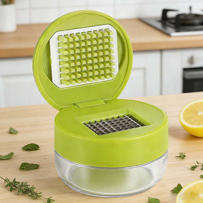 situation — Mini Knoflookhakker met Opvangbakje – Knoflook fijngehakt in 1 seconde