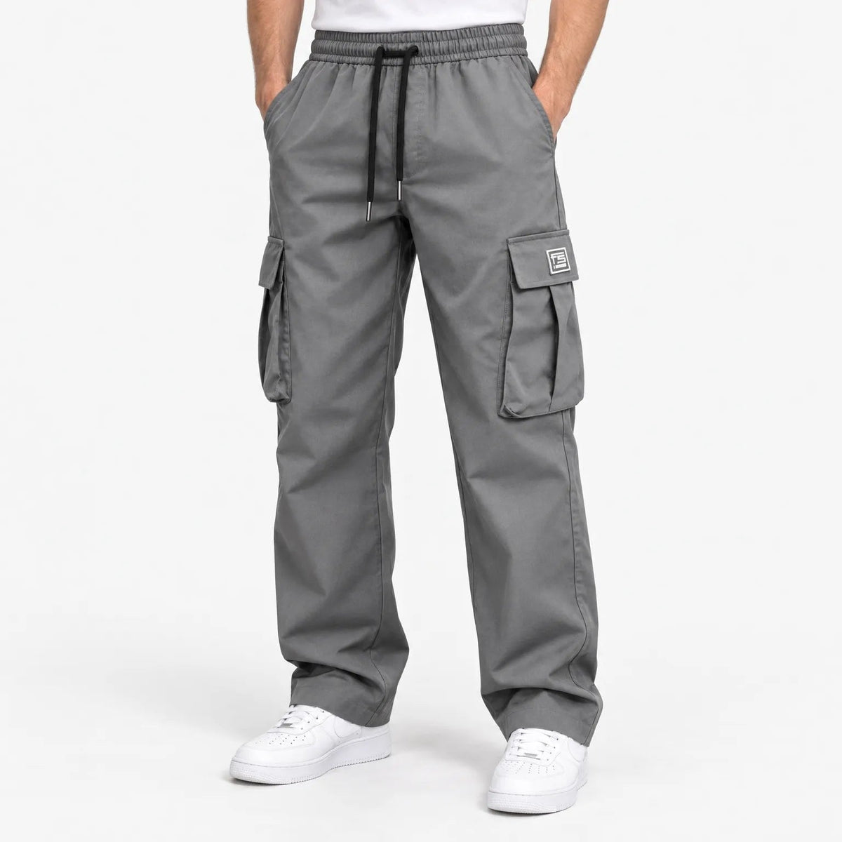 couleur Donkergrijs — Heren Cargobroek Relaxed Fit met Veel Zakken | 1+1 GRATIS