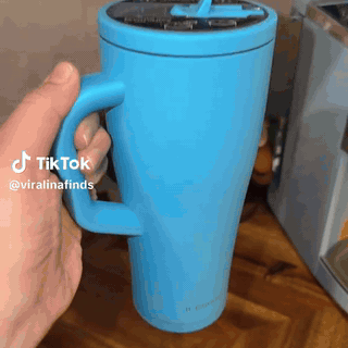 gif — RVS shakerbeker met handvat 1,2 l – dubbelwandig, lekvrij en klontjesvrij