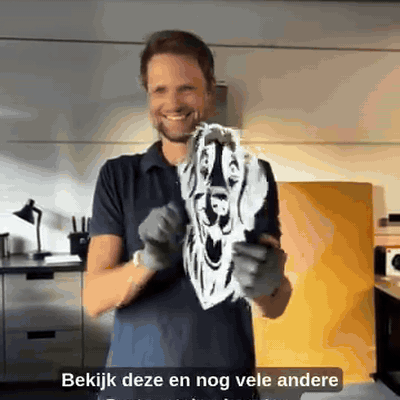 gif — Metalen Hondenkop Silhouet – Tuindecoratie van Lasergesneden Staal