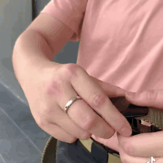 gif — Nylon Riem met Automatische Gesp – zonder gaatjes, op de millimeter verstelbaar