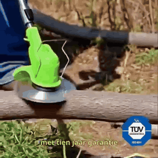 gif — Accu Grastrimmer – 90° kantelbare kop & 8 messen