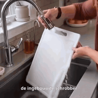 gif — SpoelPro™ 720° Draaibare Kraanverlenger – 3 Standen met Krachtige Messtraal