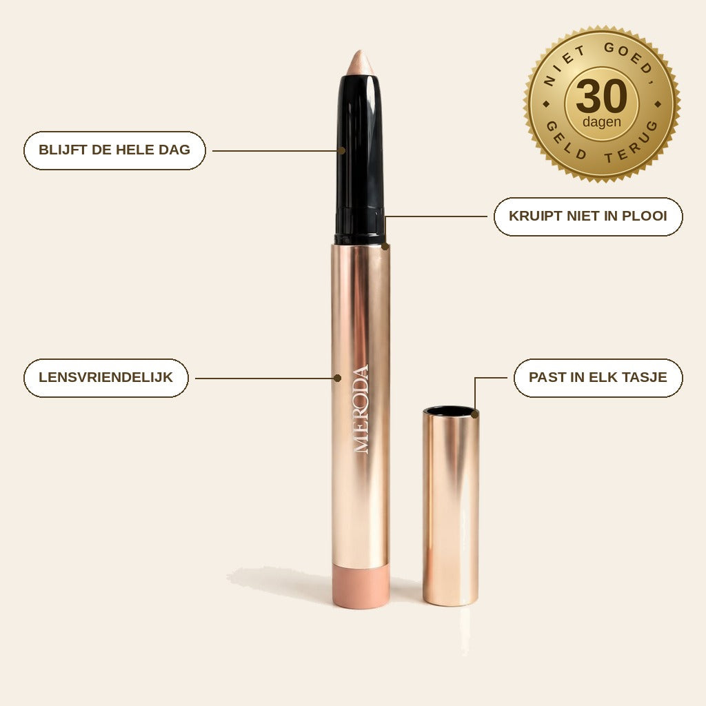 infographie — LumiStick™ Oogschaduwstick met Shimmer – Glans in één beweging, de hele dag