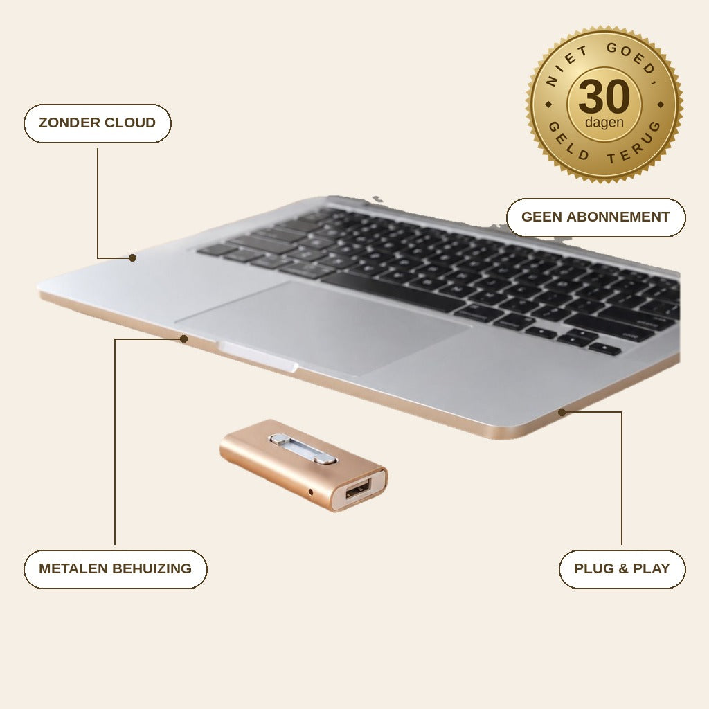 infographie — 4-in-1 USB-stick voor telefoon & computer – 128 GB